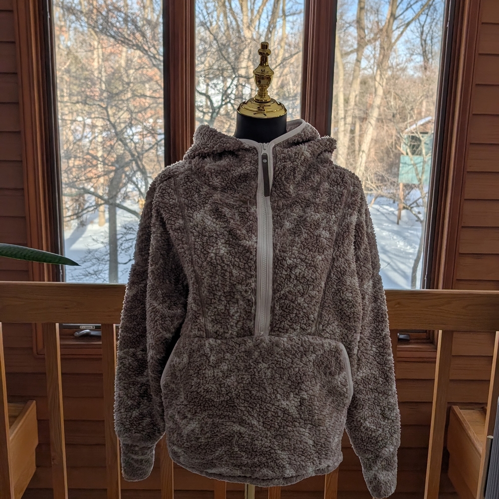 Prana Brown Fleece Hoodie Sweater